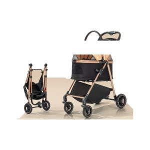 Detachable High-End Pet Stroller Dog Cat Teddy Multi-Function Stroller Bag Separation Ultra-Light Portable One-Click Fol