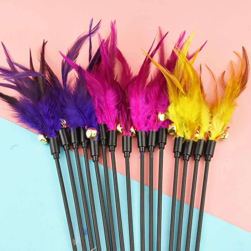 Special Offer Interactive Cat Wand Bell Interactive Cat Wand Cat Toy Wild Chicken Feather Interactive Cat Wand Funny Cat - Image 6