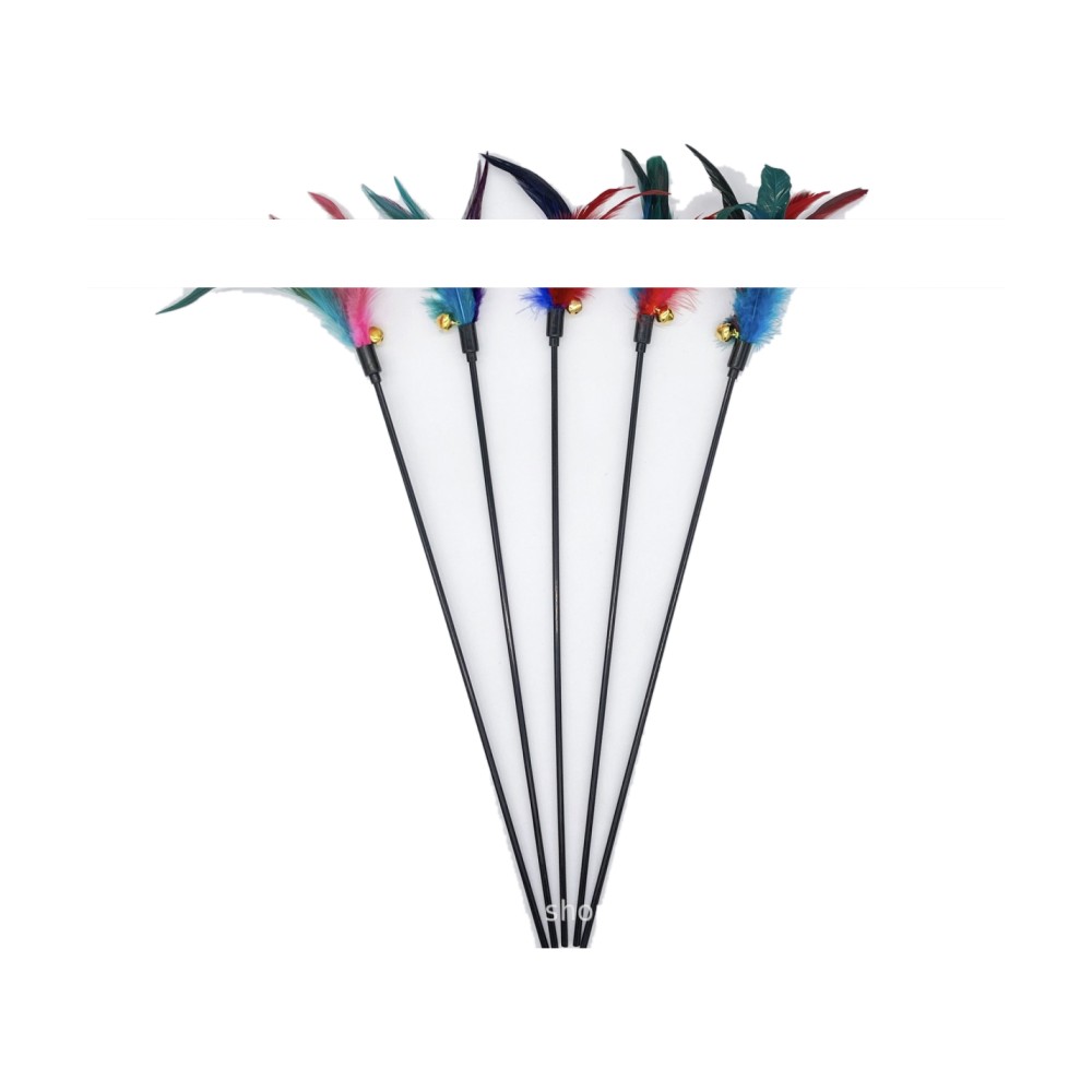 65cm and 50cm Cat Supplies—Bells, Pet Feather Teasers, and Cat Toys - Image 3