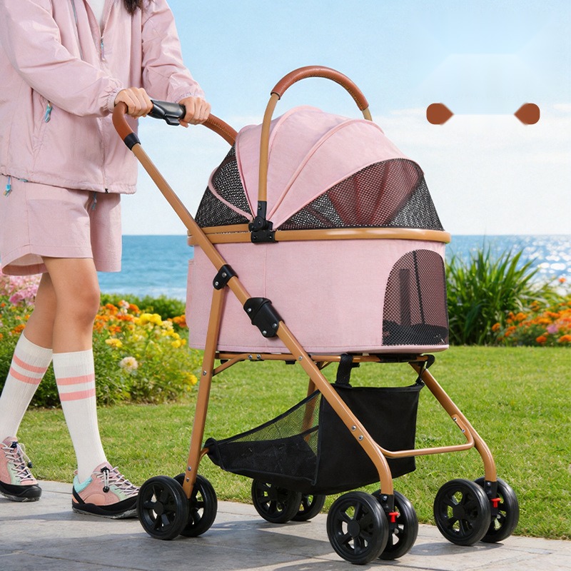 Detachable Pet Stroller Front Wheel Universal Lightweight Outdoor Dog Walking Cat Universal Four-Wheeled Vehicle Corgi D - Image 7