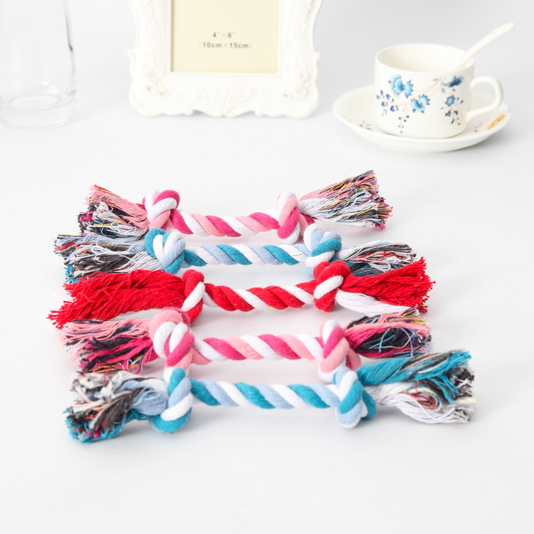 Pet Toy Cotton Rope Double Knot Woven Dog Bite-Resistant Tooth Cleaning Double Knot Dog Bite Rope 85G Large Dog - Image 6