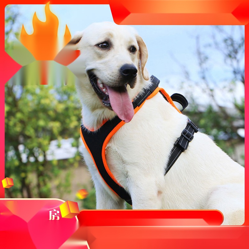 Pet Dog Outdoor Walking Dog I-Shaped Chest Back Explosion-Proof Punching Breathable Reflective Vest Medium and Large Dog - Image 8