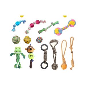 Cotton Knot Dog Toys Large Collection Molar Bite-Resistant Sound Relieving Stuffy Knot Dog Toys