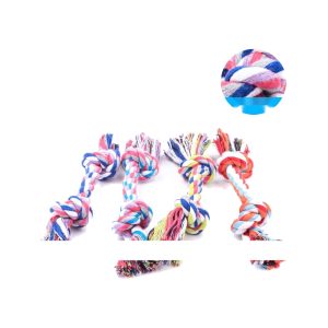 Dog Toy Double Knot Cotton Rope Small 17cm Teether Stick Large and Small Dog Bite-Resistant Rope Funny Cat Toy