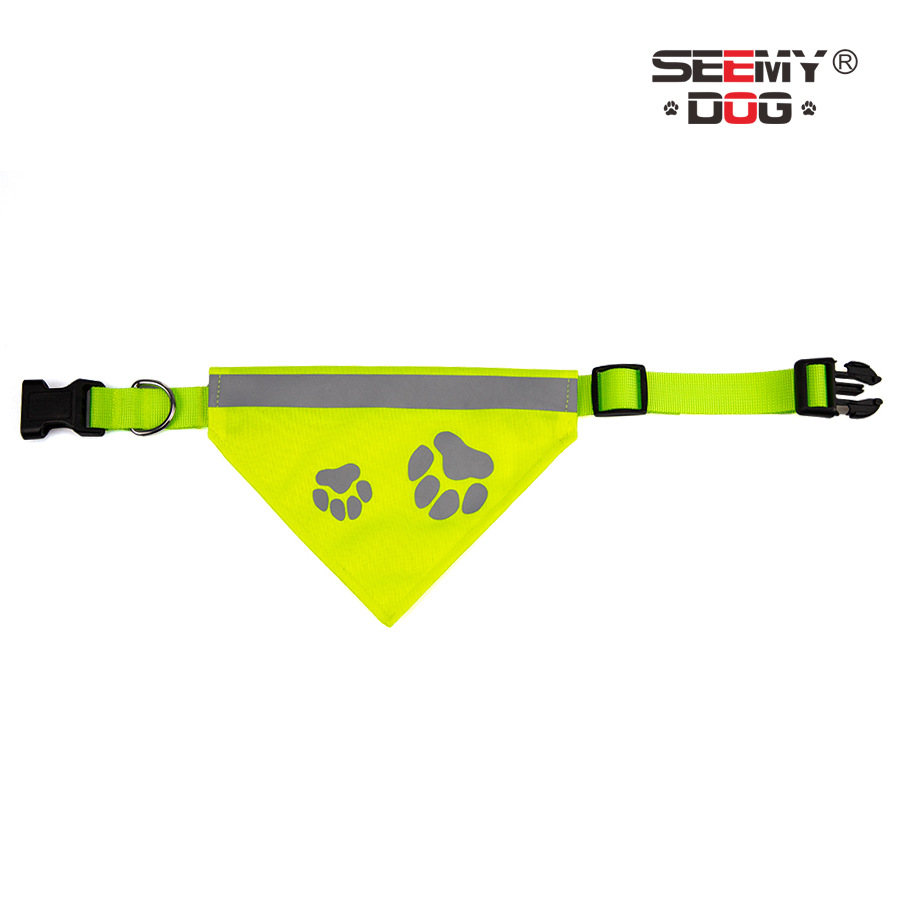 Pet Collar Cat and Dog Triangle Towel Saliva Towel Hound Anti-Miskill Warning Color Scarf - Image 7