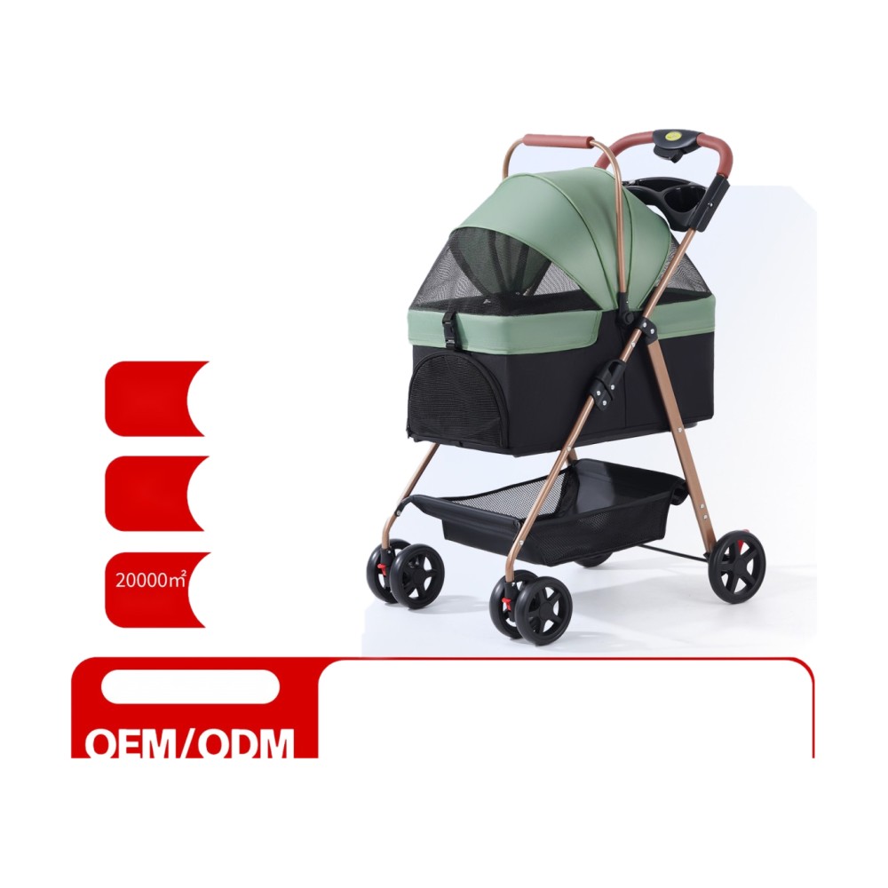 Pet Stroller Dog Cat Lightweight Foldable Detachable out Pet Stroller Dog Walking Cat Bag Basket