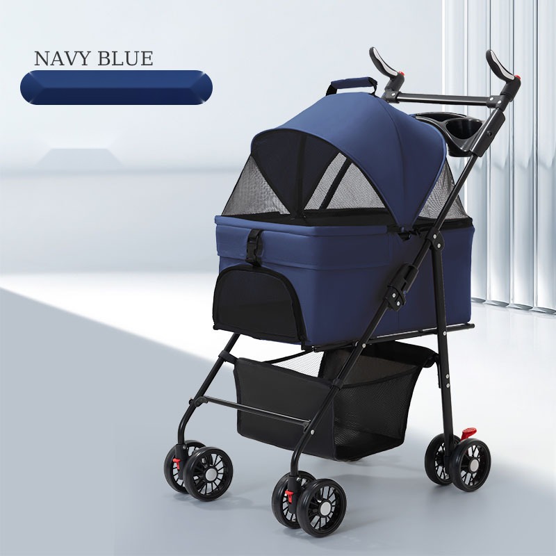 Pet Stroller Dog Cat Teddy Trolley out Small and Medium-Sized Dog Trolley Lightweight Foldable Separation - Image 7