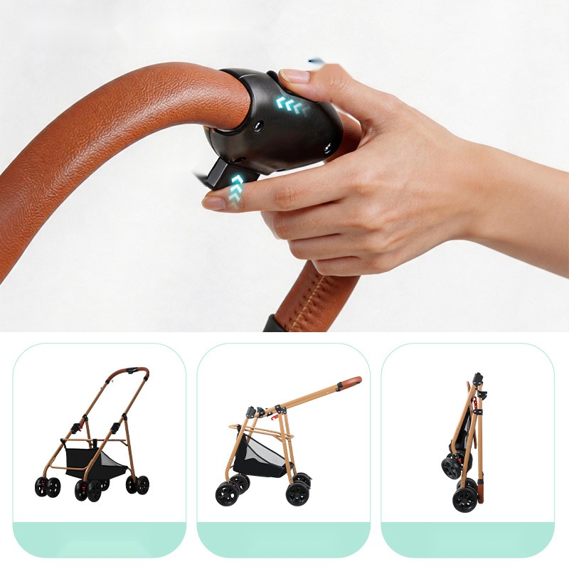 Detachable Pet Stroller Front Wheel Universal Lightweight Outdoor Dog Walking Cat Universal Four-Wheeled Vehicle Corgi D - Image 5