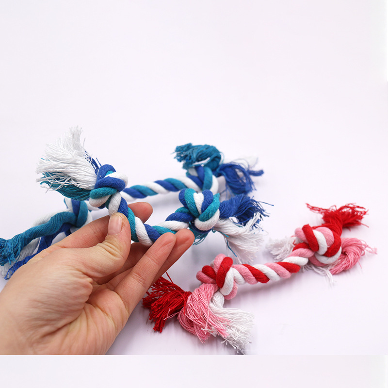 Dog Toy Set Spot Cotton Rope Bite Toy Wear-Resistant Dog Molar Toy Factory Amazon Knot - Image 4